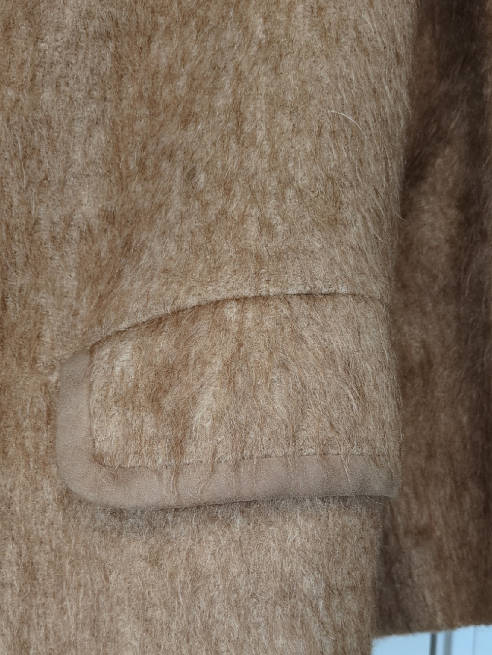 Vintage Women's Long Camel Wool Coat - Tan - Picture 3 of 9